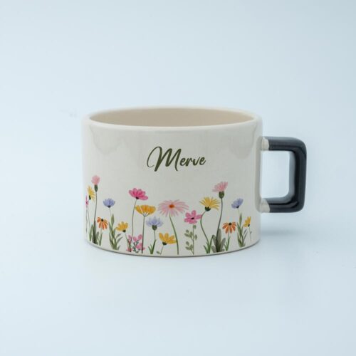 Çiçek Bahçesi İsimli Karekulp Fincan - Görsel 9