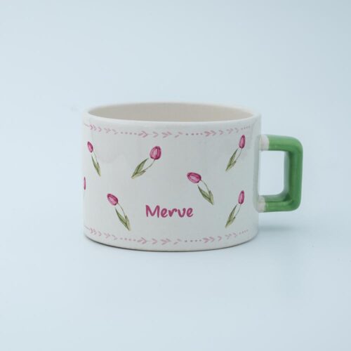 Laleli İsimli Karekulp Fincan - Görsel 4