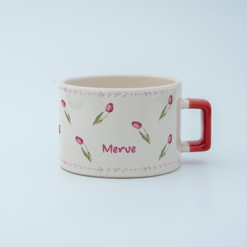 Laleli İsimli Karekulp Fincan - Görsel 3