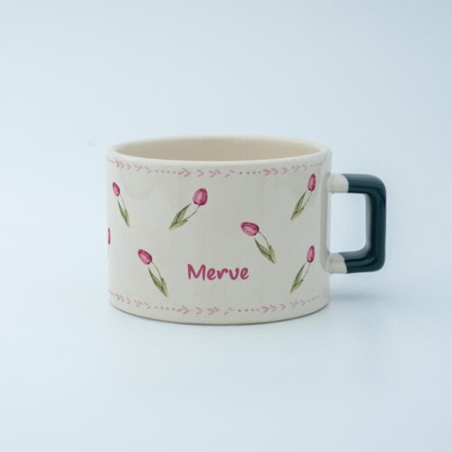 Laleli İsimli Karekulp Fincan - Görsel 5