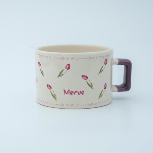 Laleli İsimli Karekulp Fincan - Görsel 2