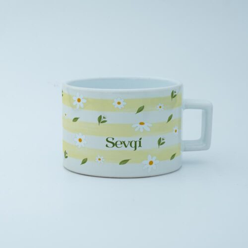 Papatya Bahçesi İsimli Karekulp Fincan - Görsel 11