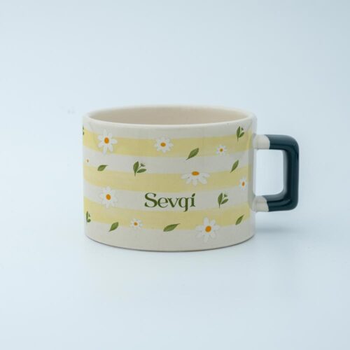 Papatya Bahçesi İsimli Karekulp Fincan - Görsel 7