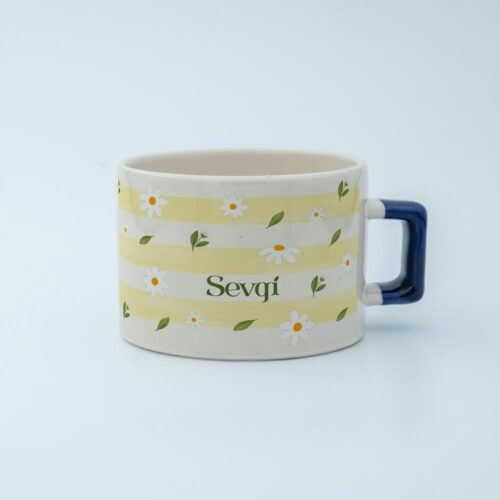 Papatya Bahçesi İsimli Karekulp Fincan - Görsel 6