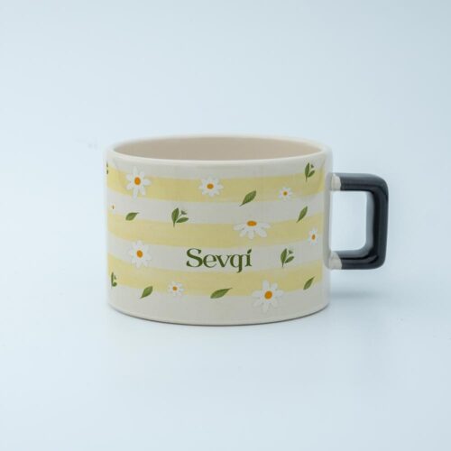 Papatya Bahçesi İsimli Karekulp Fincan - Görsel 9