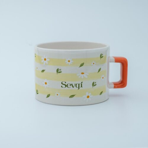 Papatya Bahçesi İsimli Karekulp Fincan - Görsel 10