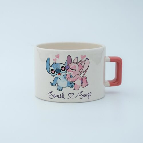 Stitch & Angel İsimli Fincan - Görsel 2