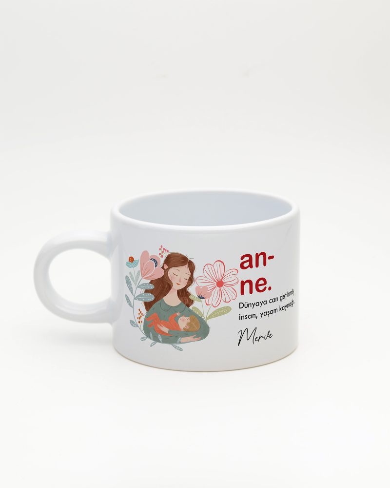 Beyaz Anne Kelime Sweet Fincan v1, arka yüz
