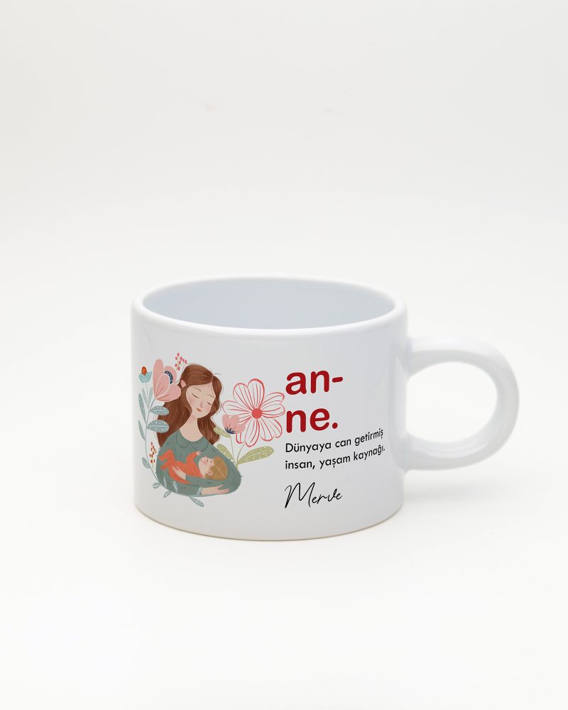 Beyaz Anne Kelime Sweet Fincan v1, ön yüz