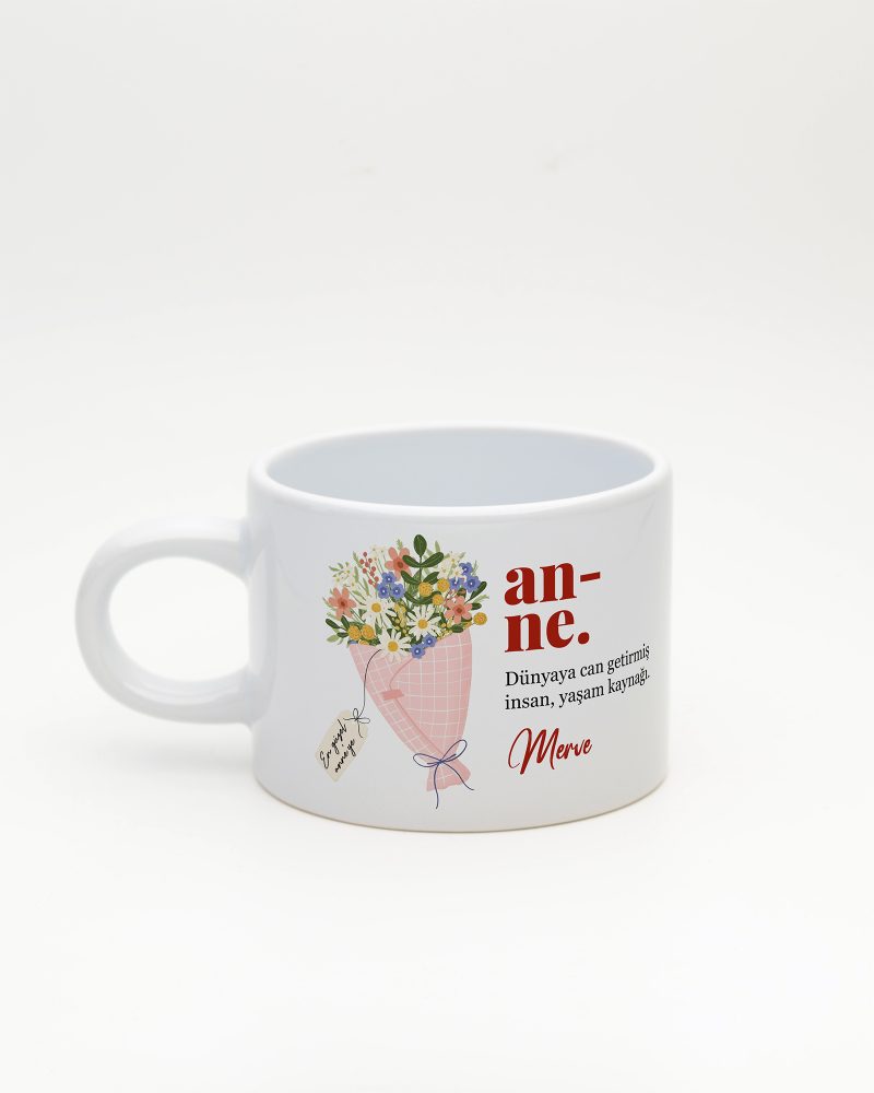 Beyaz Anne Kelime Sweet Fincan v2, arka yüz