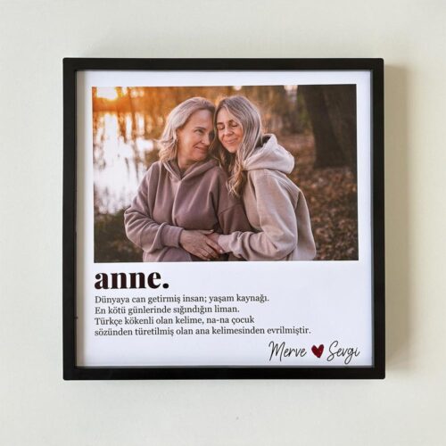 Anneler Günü Özel Fotoğraflı İsimli Çerçeve - Görsel 1