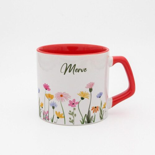 Çiçek Bahçesi İsimli Moka Kupa - Görsel 1