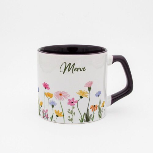 Çiçek Bahçesi İsimli Moka Kupa - Görsel 6