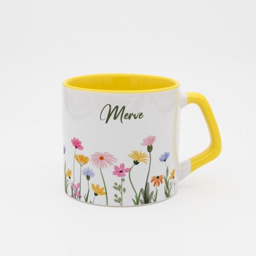 Çiçek Bahçesi İsimli Moka Kupa - Görsel 2