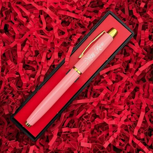 Kişiye Özel Pembe Kupa & Roller Kalem Hediye Kutusu - Görsel 2