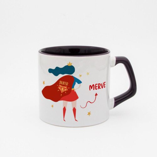 Super Mom İsimli Moka Kupa - Görsel 6