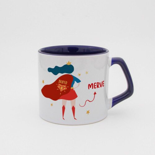 Super Mom İsimli Moka Kupa - Görsel 5