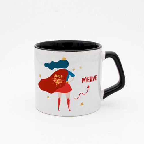 Super Mom İsimli Moka Kupa - Görsel 7