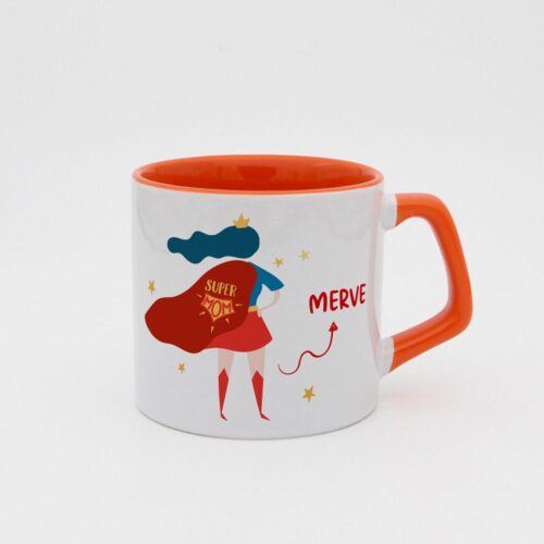 Super Mom İsimli Moka Kupa - Görsel 8