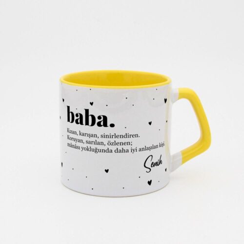Fotoğraflı İsimli Baba Moka Kupa - Görsel 4
