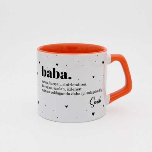 Fotoğraflı İsimli Baba Moka Kupa - Görsel 6