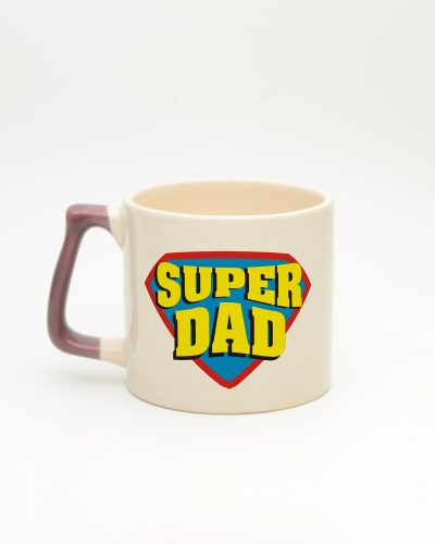 Mor kulplu Super Dad İsimli Gala Kupa, arka yüz