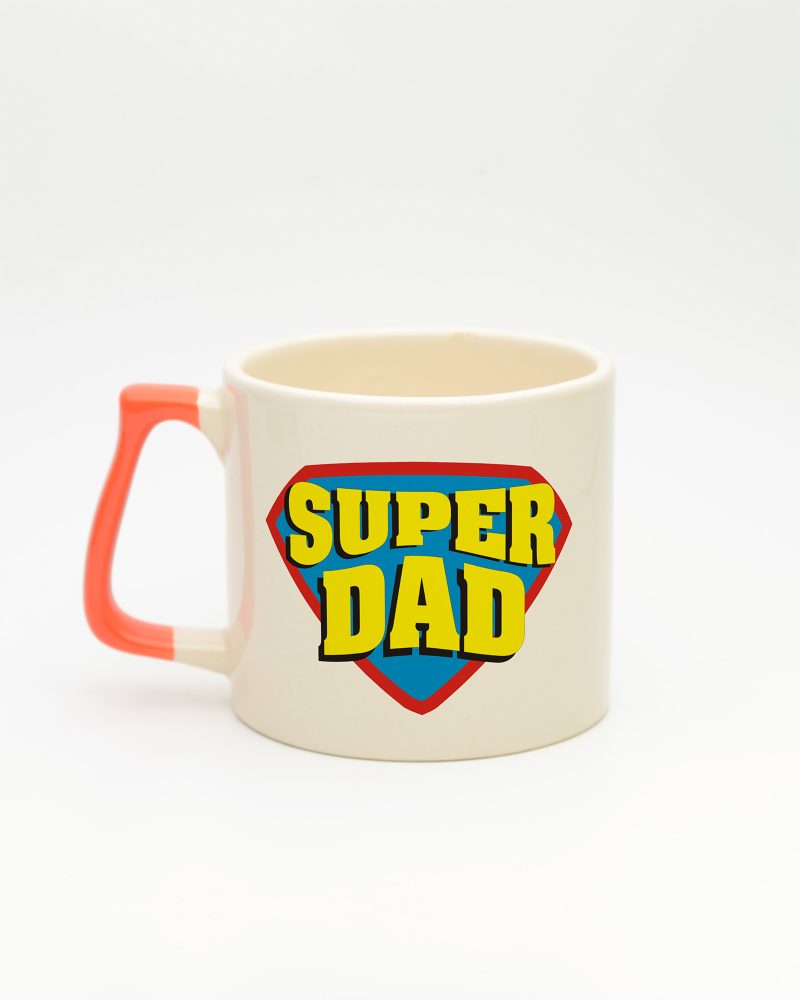 Turuncu kulplu Super Dad İsimli Gala Kupa, arka yüz