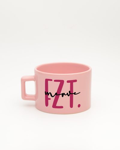 Pastel pembe Fizyoterapist İsimli Karekulp Fincan, arka yüz