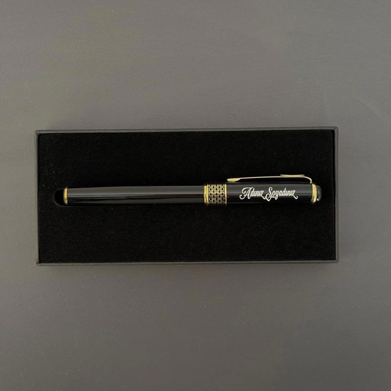 Gold İşlemeli Kişiye Özel Roller Kalem