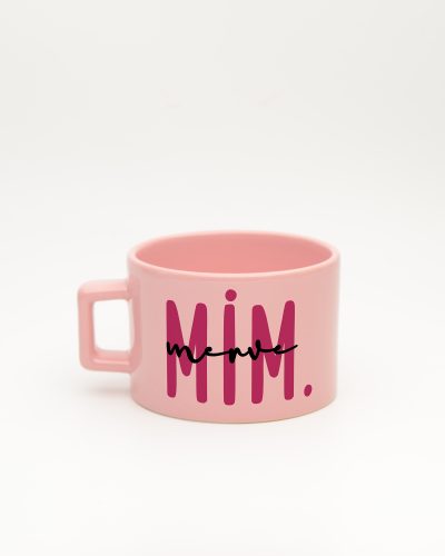 Pastel pembe Mimar İsimli Karekulp Fincan, arka yüz