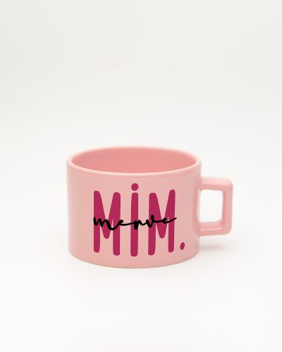 Pastel pembe Mimar İsimli Karekulp Fincan, ön yüz