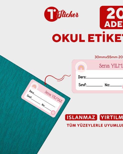 20 Adet Kişiye Özel Defter Etiketi - Görsel 19