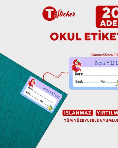 20 Adet Kişiye Özel Defter Etiketi - Görsel 4