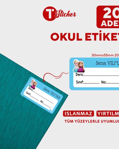 20 Adet Kişiye Özel Defter Etiketi - Görsel 5