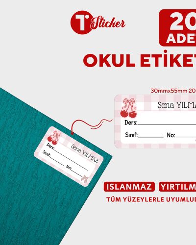 20 Adet Kişiye Özel Defter Etiketi - Görsel 6