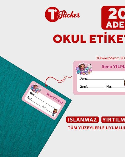 20 Adet Kişiye Özel Defter Etiketi - Görsel 21