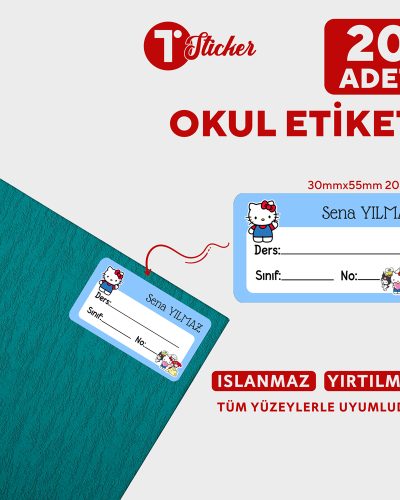 20 Adet Kişiye Özel Defter Etiketi - Görsel 2