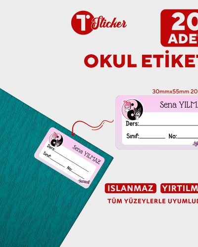 20 Adet Kişiye Özel Defter Etiketi - Görsel 8