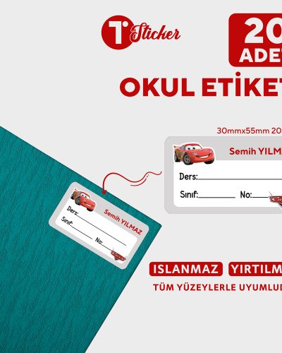 20 Adet Kişiye Özel Defter Etiketi - Görsel 18