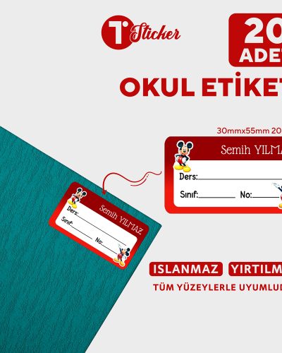 20 Adet Kişiye Özel Defter Etiketi - Görsel 17