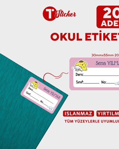 20 Adet Kişiye Özel Defter Etiketi - Görsel 13