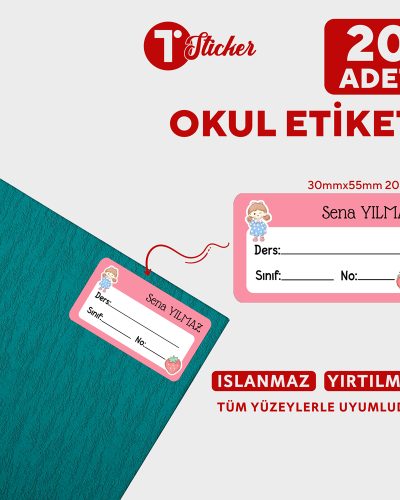 20 Adet Kişiye Özel Defter Etiketi - Görsel 12