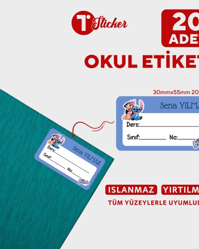 20 Adet Kişiye Özel Defter Etiketi - Görsel 10