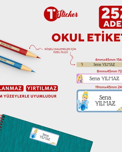 252 Adet Kişiye Özel Okul Etiketi - Görsel 7