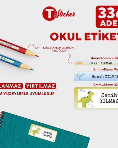336 Adet Kişiye Özel Okul Etiketi - Görsel 18