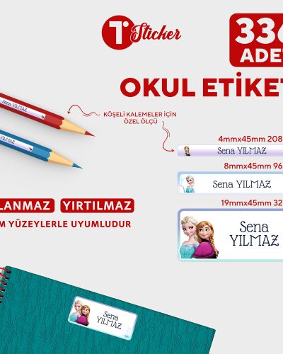 336 Adet Kişiye Özel Okul Etiketi - Görsel 17