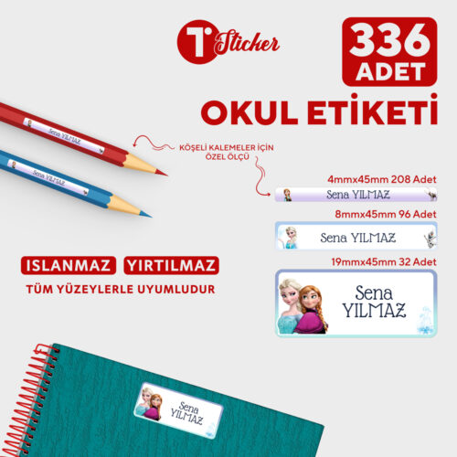 336 Adet Kişiye Özel Okul Etiketi - Görsel 18