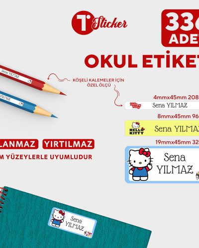 336 Adet Kişiye Özel Okul Etiketi - Görsel 14