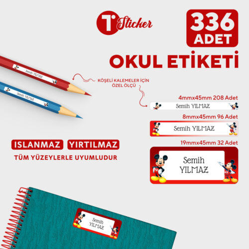 336 Adet Kişiye Özel Okul Etiketi - Görsel 10