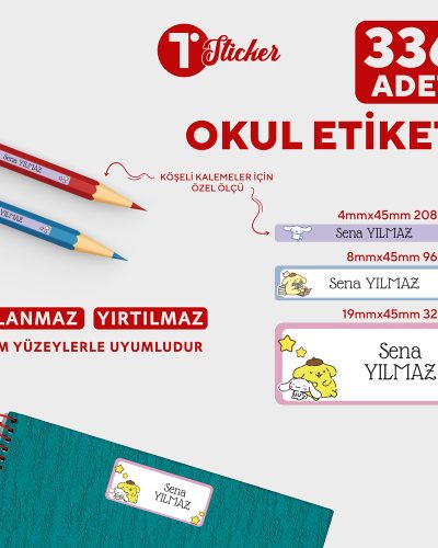 336 Adet Kişiye Özel Okul Etiketi - Görsel 5